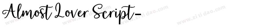 Almost Lover Script字体转换